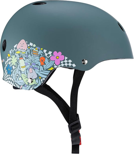 Triple Eight Certified Sweatsaver Helmet for Skateboarding, BMX, Roller Derby, Roller Skating, Inline Skating, Scooter and Bike-StrideForce Fitness