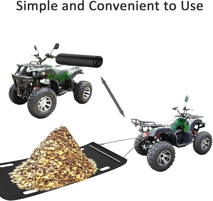 Yard Drag Sled, 1/8" Thickened HDPE, Upgraded Heavy Yard Drag Sled, Suitable for Hauling Various Heavy Items,Yard Debris,Lumber, Construction Materials-StrideForce Fitness