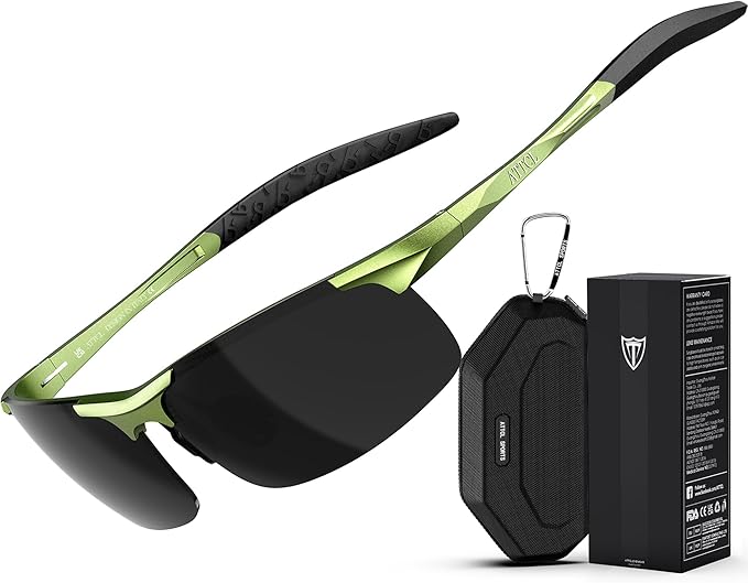 ATTCL Men's Sports Polarized Sunglasses Men for Driving running Fishing Golf - UV Protection Sun glasses Metal Frame-StrideForce Fitness