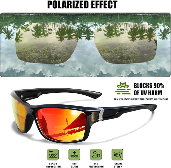 Polarized Sunglasses for Men Women Sports Goggles Lightweight Frame Cycling Running Fishing Driving UV400 Protection-StrideForce Fitness