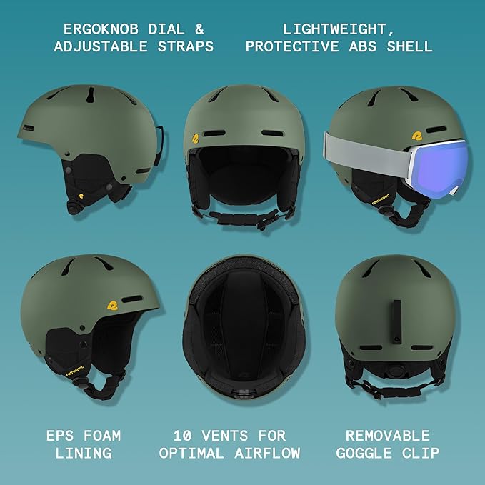 Retrospec Comstock Ski Helmet - Snowboard Helmet for Adults & Youth - Adjustable Fit Snow Helmet with Protective Shell and Breathable Vents for Men, Women, Boys & Girls-StrideForce Fitness