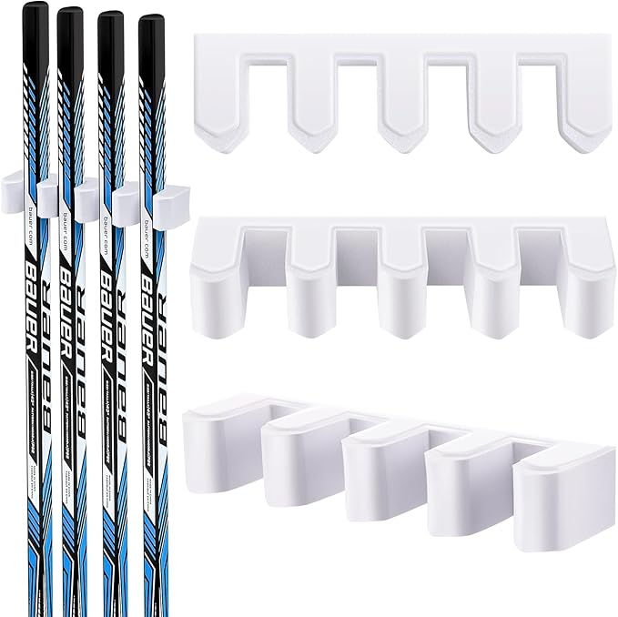 Yousoontic Hockey Stick Holder Wall Mount, 1-6 Stick Capacity, Ice and Field Hockey Organizer (Decor & Storage 2-in-1) for Home Garage Room Office Sports Decoration-StrideForce Fitness