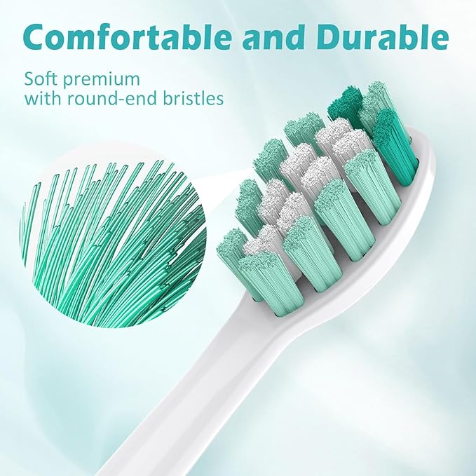 Replacement Toothbrush Heads Compatible with Philips Sonicare – Gentle & Effective Electric Tooth Brush Refill for Plaque Control, 10 Pack