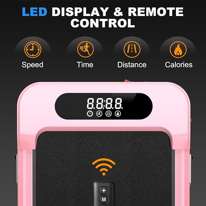 Incline Walking Pad with Handle Bar, Folding Treadmill Foldable Portable Under Desk for Home Office, Ultra Quiet <45dB, Safety Lock, 300+ LB Capacity-StrideForce Fitness