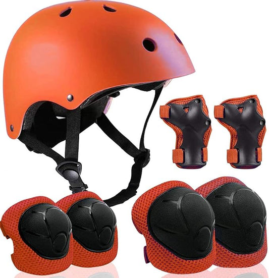 Adjustable Helmet for Ages 3-16 Kids Toddler Boys Girls Youth,Protective Gear with Elbow Knee Wrist Pads for Multi-Sports Skateboarding Bike Riding Scooter Inline skatings Longboard Roller Skate-StrideForce Fitness
