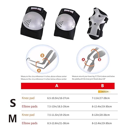 Youth/Kids Knee Pads Elbow Pads Wrist Guards Protective Gear Set for 3-15 Years Child Roller Skates, Skateboard, Cycling, Inline Skating, BMX Bike, Balance Bike, Scooter Riding and Other Outdoor Sports-StrideForce Fitness