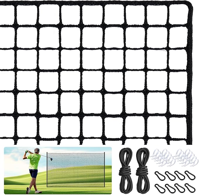 Golf Net, Golf Practice Net, for Backyard 10/15/20/25/30/40/50ft Indoor Nylon Netting-StrideForce Fitness