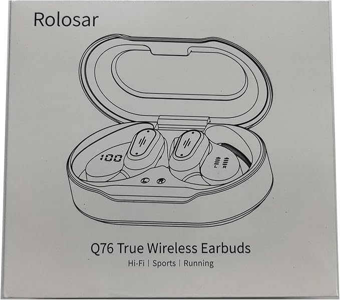 Wireless Earbuds, 2025 Bluetooth 5.4 Headphones Sport, Bluetooth Earbuds with ENC Noise Canceling Mic, 50H Stereo Wireless Headphones IP7 Waterproof with Earhooks, Dual LED Display for Workout/Running-StrideForce Fitness