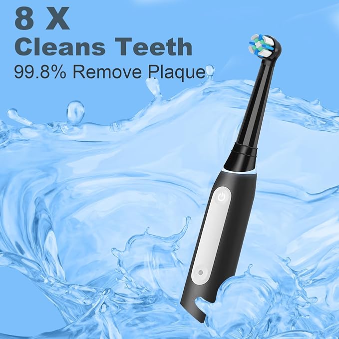 12 Count IO Replacement Heads Compatible with Oral B IO 2/3/4/5/6/7/8/9/10 Series Electric Toothbrushes, Medium Softness Brush Heads Compatible with Oral B iO for Teeth and Gums Care (Black)