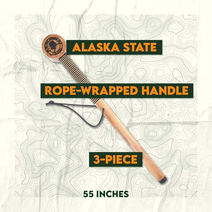SE 3 Piece 55" Detachable Pine Wood Walking/Hiking Stick with Metal Tip, Reinforced Rubber Tip, and Water-Resistant Travel Pouch - Portable and Durable for Outdoor Adventures-StrideForce Fitness