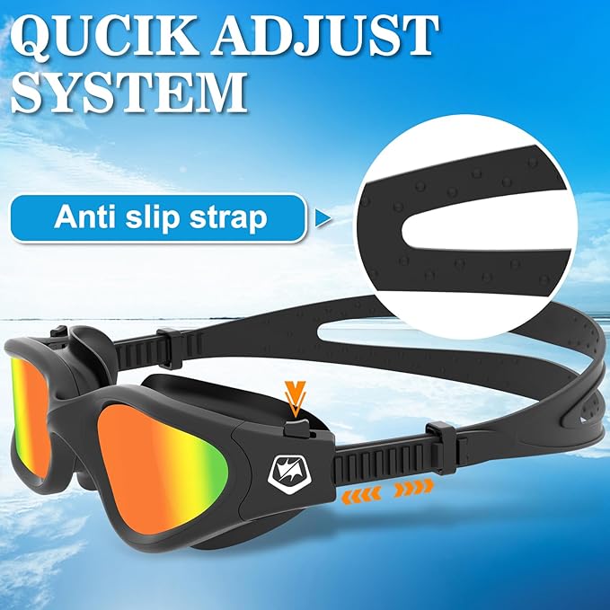 WIN.MAX Polarized Swimming Goggles Swim Pool Goggles Anti Fog Anti UV No Leakage Clear Vision for Men Women Adults Teenagers-StrideForce Fitness