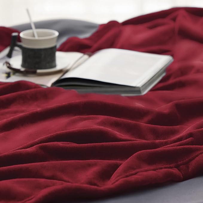 Bedsure Fleece Blankets King Size Burgundy - Bed Blanket Soft Lightweight Plush Cozy Fuzzy Luxury Microfiber, 108x90 inches-StrideForce Fitness