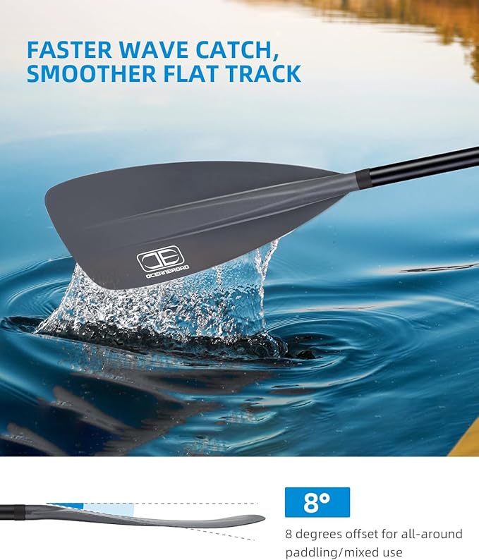 OCEANBROAD SUP Paddle - Adjustable Stand-Up Paddle for Paddleboard Kayak, Adjustable Aluminum Alloy Shaft with Reinforced Nylon Blades-StrideForce Fitness