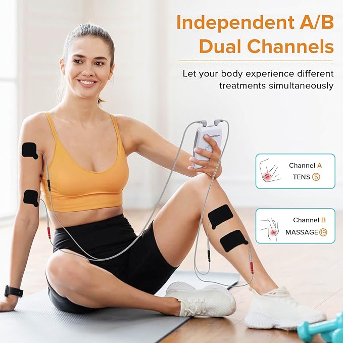 TENS Unit & EMS Pelvic Floor Muscle Exercise,36 Modes Rechargeable Dual Channel EMS Massager Machine with Pelvic Floor Muscle Electrode Probe and Travel Case-StrideForce Fitness