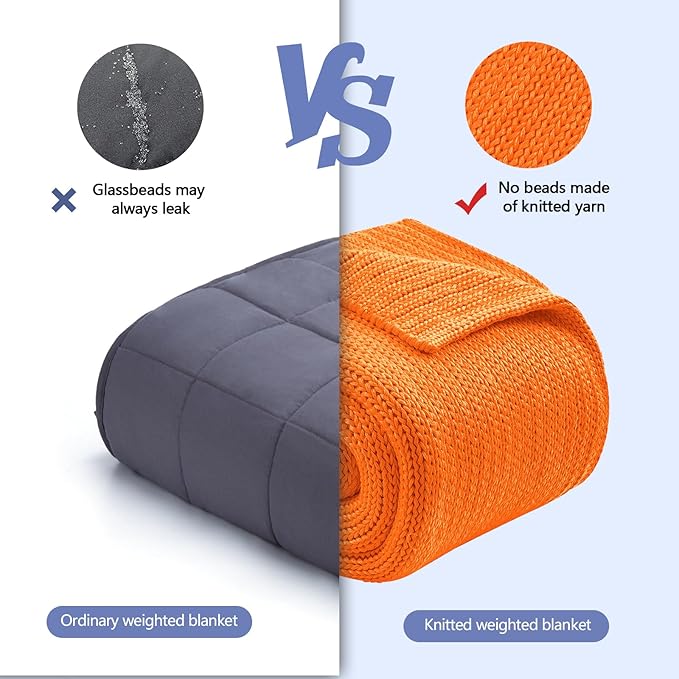 L'AGRATY Knitted Weighted Blanket - 50"x60" 7lbs Cooling Chunky Knit Heavy Blanket for Adults Braided Crochet Throw Thick Cable Yarn Knit Decorative No Beads Evenly Weighted Machine Washable-StrideForce Fitness