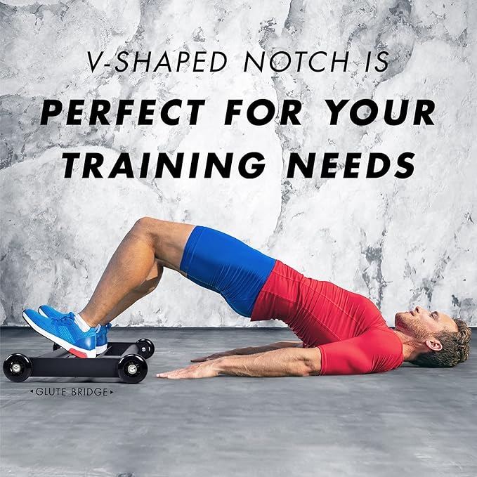 Yes4All Glute Ham Glider, Exercise Wheels for Home Gym Fitness, Glute Hamstring, Booty Building-StrideForce Fitness