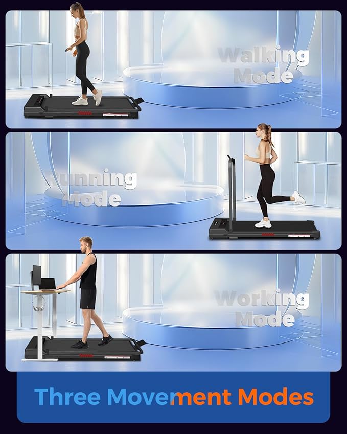 Portable Foldable Treadmills for Home, Small Folding Treadmill for Home Office with 300 LBS Capacity, Walking Running Exercise Electric Compact Treadmill with LED Display-StrideForce Fitness