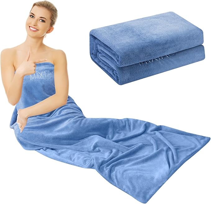 Infrared Sauna Blanket Towel Inserted 30" x 70" Reusable Machine Washable Insert Towel Easy Detoxification Simplifies Clean-Up Super Absorbent Perfect Companion for Infrared Sauna Blanket (Blue)-StrideForce Fitness