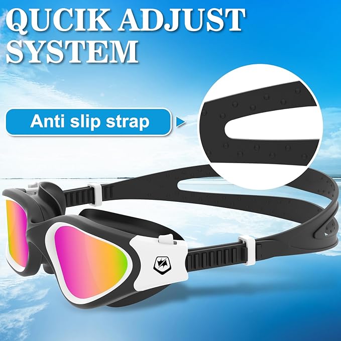 WIN.MAX Polarized Swimming Goggles Swim Pool Goggles Anti Fog Anti UV No Leakage Clear Vision for Men Women Adults Teenagers-StrideForce Fitness