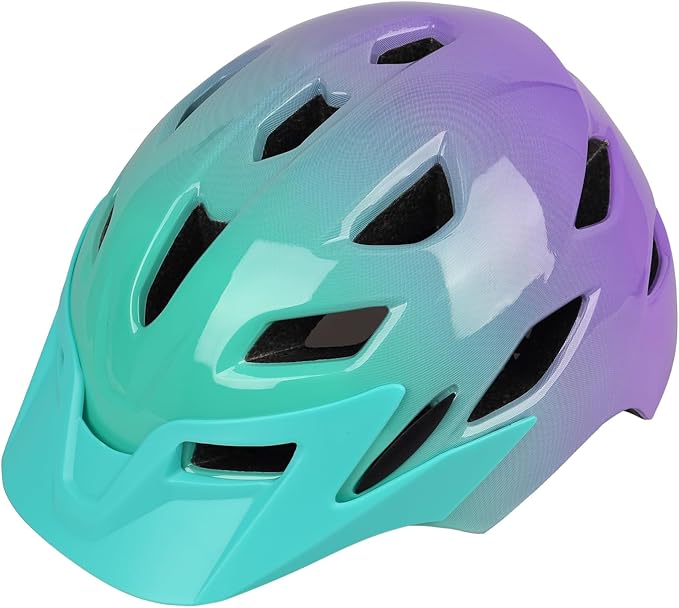 Kids Bike Helmet,Bavilk Kids Boys Girls Bike Helmets with LED Light Detachable Visor Children Youth Teen Multi-Sport for Skating Cycling Scooter Skateboard Adjustable & Lightweight 19.7"-22.4"-StrideForce Fitness