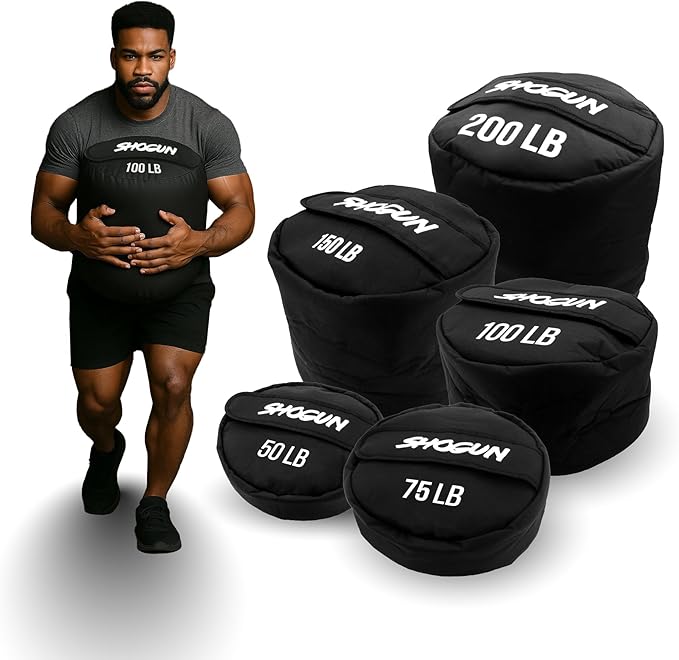 Shogun Sandbags for Working Out – Heavy Duty Workout Sandbag for Weight Training, Cross Training, Strongman, Fitness & Military Use – Adjustable Exercise Sand Bags for Full Body Training-StrideForce Fitness