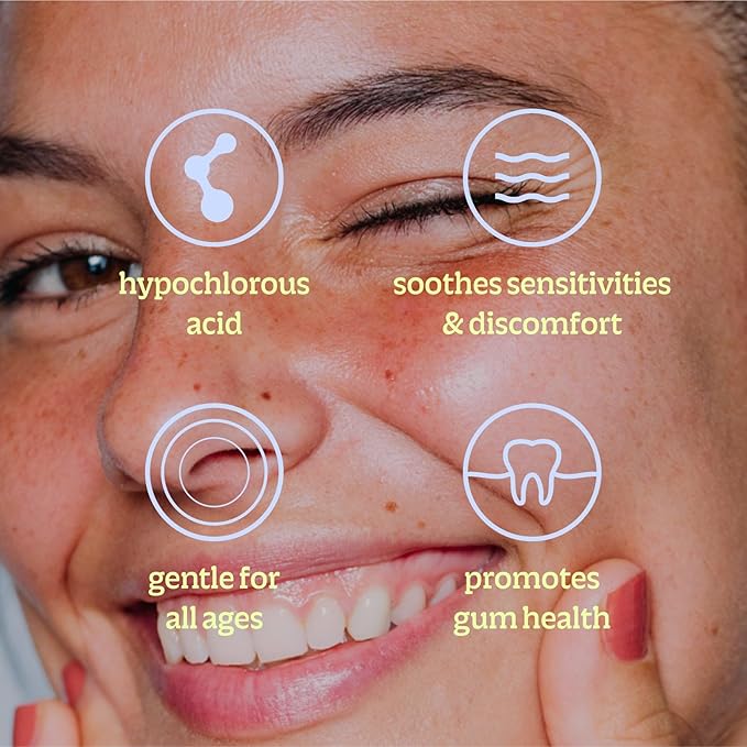 BRIOTECH Oral Swish, Hypochlorous Acid Mouthwash Rinse, Gentle Oral Care Hygiene, Fight Bad Breath, Support Against Plaque, Gum Irritation & Tender Gums, Alcohol & Fluoride Free, 17 fl oz