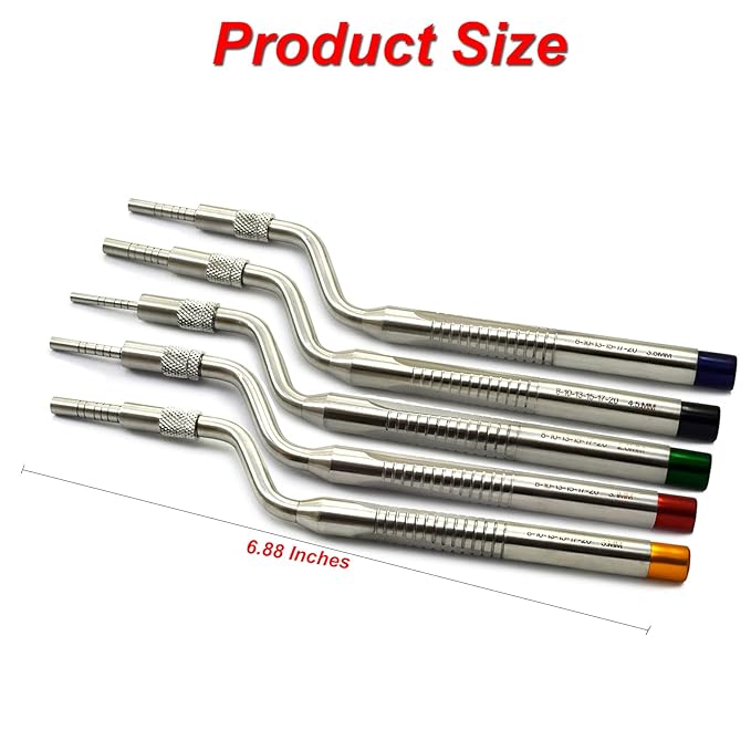 MEDSPO Professional Dental Instruments Osteotome Periotome Luxating Elevator Implant | Orthodontic PDL Teeth | Surgical Root Extraction Spreading (Osteotome Periotome Curved)