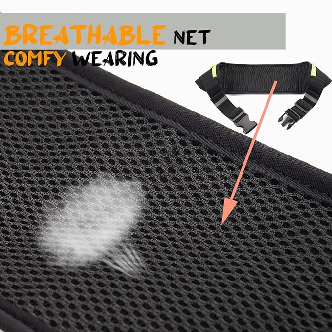 USHAKE Slim Running Belt, Workout Fanny Pack for Men Women,Exercise Waist Pack for Apple iPhone Holder, Runner Belt for Running Walking Cycling Camping Gym-StrideForce Fitness