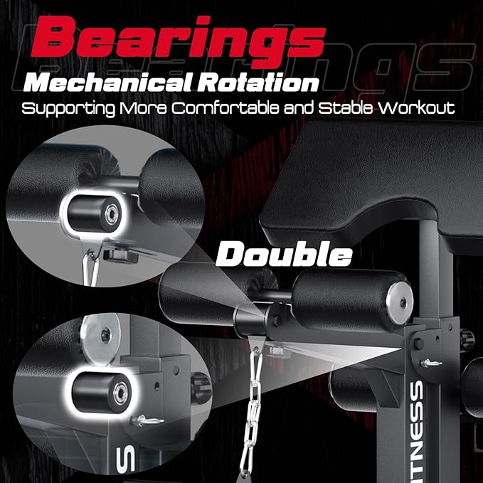 KeppiFitness Adjustable Weight Bench, Bench3000 MAX Heavy Duty Workout Bench Press with Leg Extension and Preacher Pad for Home Gym Fitness, Flat Incline Decline Sit Up Bench-StrideForce Fitness