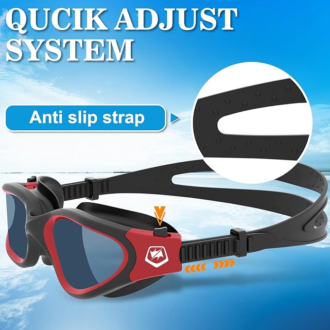 WIN.MAX Polarized Swimming Goggles Swim Pool Goggles Anti Fog Anti UV No Leakage Clear Vision for Men Women Adults Teenagers-StrideForce Fitness
