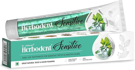 Herbodent® Sensitive Toothpaste - 6.53 Oz Pack of 1 | Enamel Repair & Cavity Protection, Fluoride Free, Sensitive Care with Natural Mouthwash & Gum Strengthening Herbs - Clove, Tomar, Long Pepper...