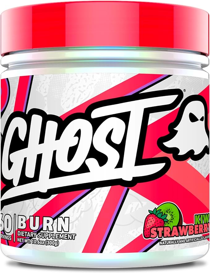 GHOST Burn Weight Management Powder, Kiwi Strawberry (60 Servings) - Metabolism & Energy Support Supplement for Men & Women - Natural Caffeine, L-Carnitine & L-Tyrosine - Soy & Sugar-Free, Vegan-StrideForce Fitness