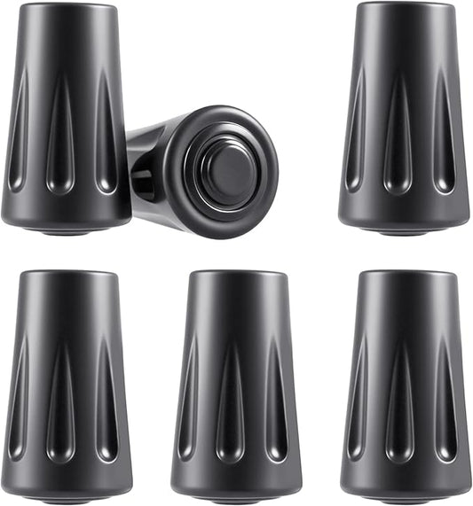 BlingKingdom 6 PCS Walking Stick Caps Trekking Pole Tips Rubber Hiking Walking Stick Tips for Hiking Sticks, Trekking Poles, Walkers-StrideForce Fitness