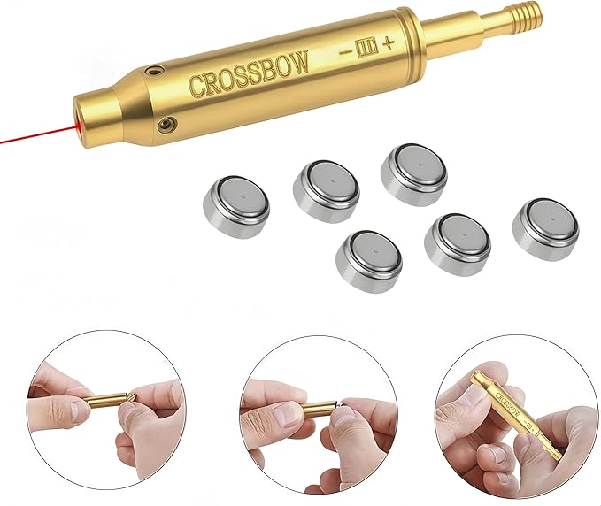 GOTICAL Archery Crossbow Bow Arrow Red Laser Sighting Tool Boresighter Bore Sight-StrideForce Fitness