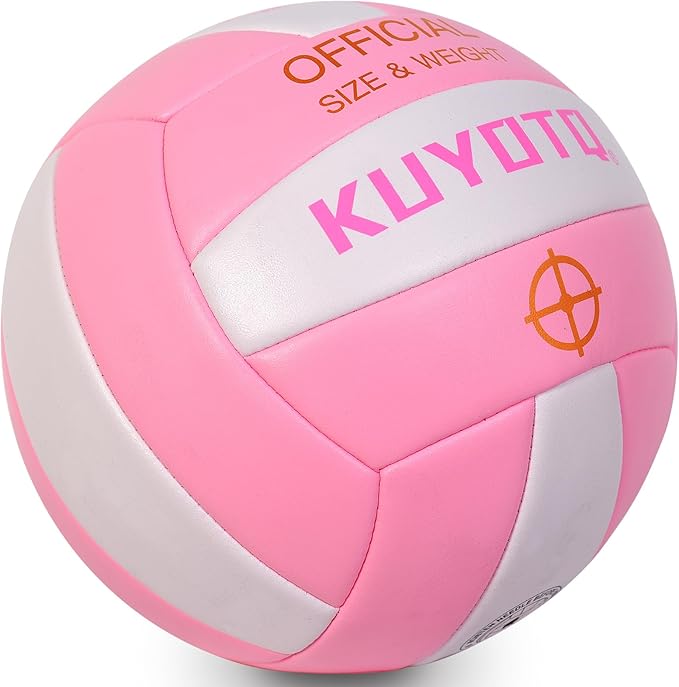 KUYOTQ Official Size 5 in&Outdoor Beach Volleyball,3MM Thickened Surface Soft Leather Youth Womens Mens Volleyball for Game Gym Training(Deflated)-StrideForce Fitness
