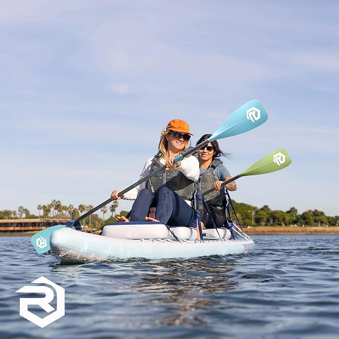 SUP Paddle - Paddle Board Paddle 4 Piece Stand Up Paddleboard Paddles Lightweight Floating Kayak Paddle - Light Blue - Lake Green - Light Green-StrideForce Fitness