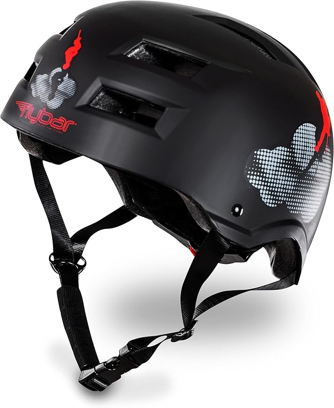 Flybar Bike Helmet- Multi Sport Dual Certified Adjustable Dial, Lightweight Skateboard Helmet, Roller Skating, Pogo, Electric Scooter, Snowboard, Boys and Girls Kids- Adults Helmets-StrideForce Fitness