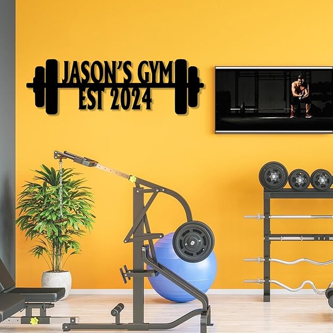 Luxury Personalized Gym Metal Sign, Custom Home Gym Decorations, Gifts for Fitness Lovers, Workout Room Decor, Gym Signs, Christmas Gifts 9-StrideForce Fitness