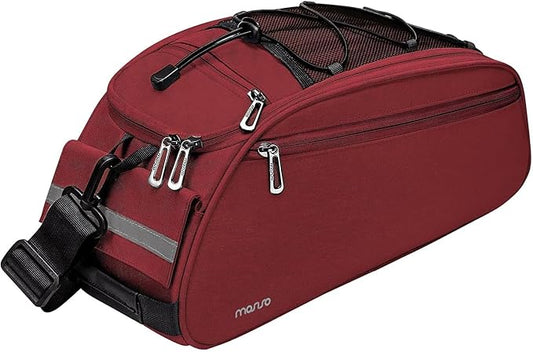 MOSISO Bike Rack Bag, Waterproof Bicycle Trunk Pannier Rear Seat Pouch Cycling Bike Carrier Backseat Storage Luggage Saddle Shoulder Bag-StrideForce Fitness