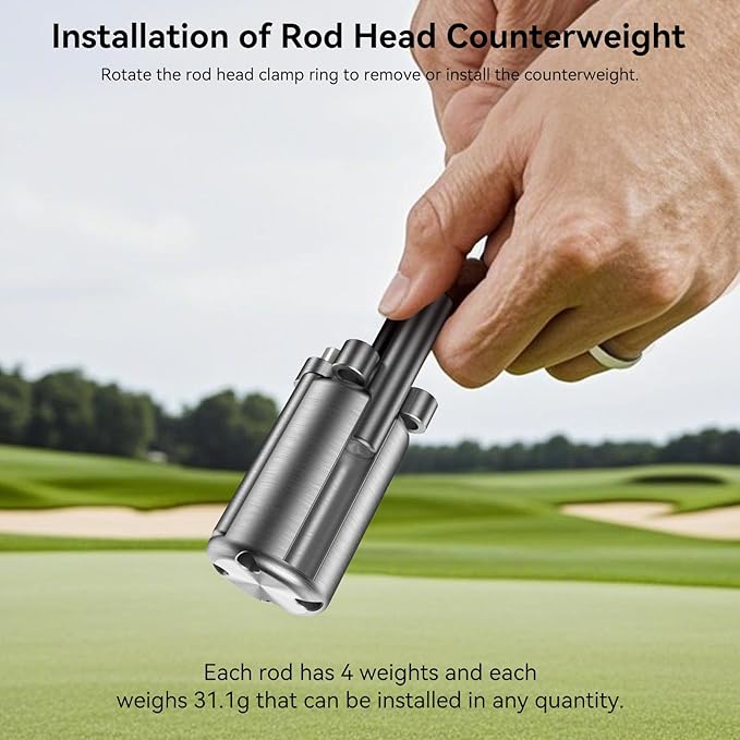 Golf Swing Trainer Aid, Weighted Golf Grip Trainer for Improve Swing Speed and Chipping Hitting, Adjustable Weight System for Golf Speed Training Warmup Aid for Men and Woman-StrideForce Fitness