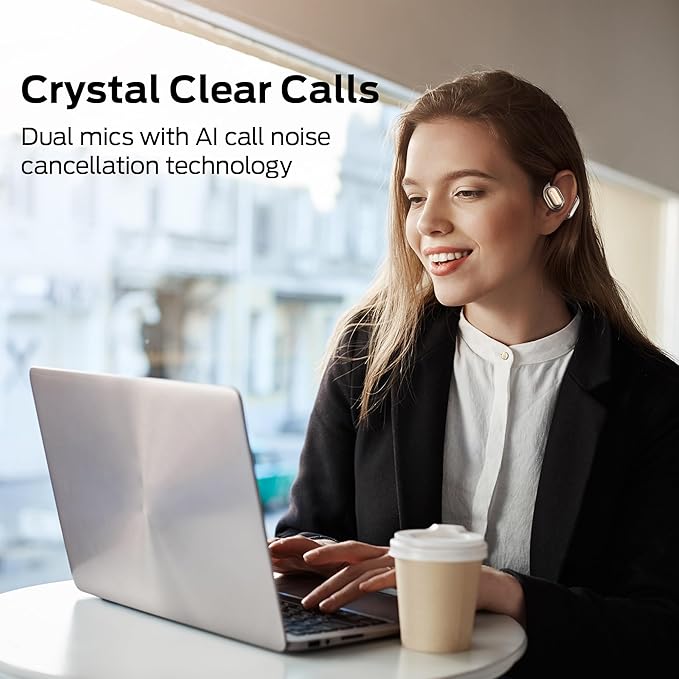 Monster Open Free AC100 Open Ear Headphones, Bluetooth 5.3 Wireless Headphones with Earhooks, Immersive Stereo Sound by Dual Large Driver, Clear Talk, 30H Playtime,Waterproof Sport Earbuds for Running-StrideForce Fitness