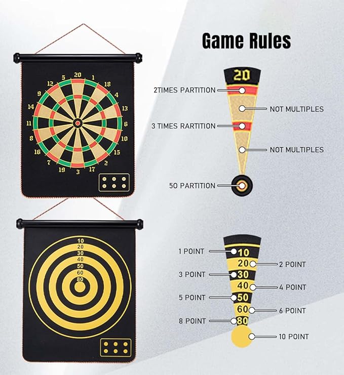 Magnetic Dart Board for Kids, Gifts Ideas for Teenage Boys Girls, Dartboard Toys for Teen Age 6 7 8 9 10 11 12 13 14 15 16 Years-StrideForce Fitness