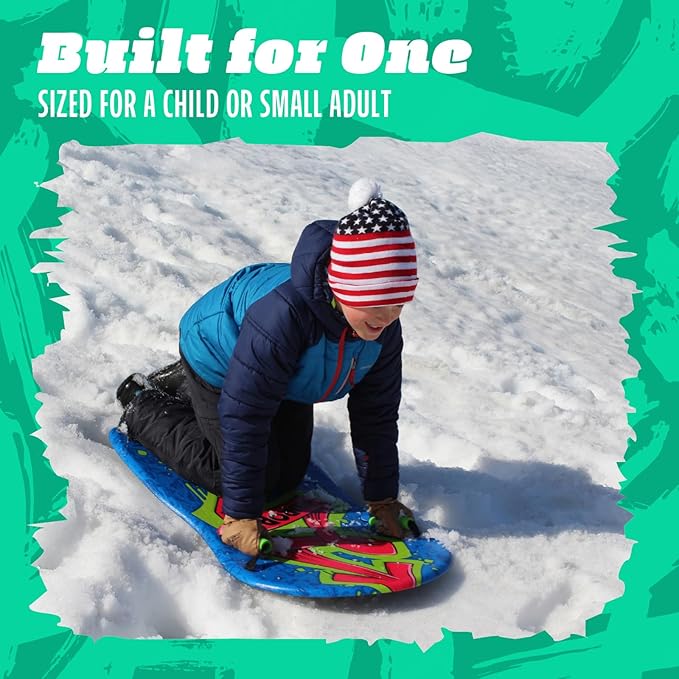 Flexible Flyer Lightweight Foam Slider, Adult and Kids Snow Play Sled with Handles, Winter Toboggan Sled for Ages 5 and Up-StrideForce Fitness
