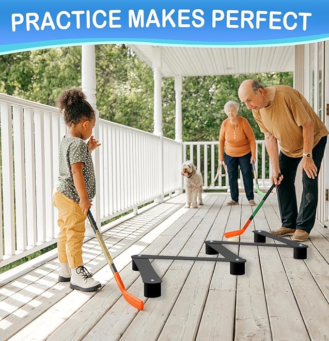 WIPHANY Hockey Stick Handling Training Aid Adjustable Hockey Stickhandling Trainer Suitable for On or Off Ice Lightweight Portable Hockey Training Aid for Improving Puck Control Dangler-StrideForce Fitness