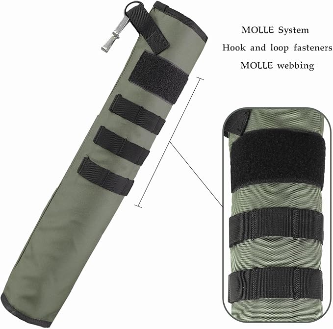 KRATARC Archery Lightweight Back Arrow Quiver Dual Use Foldable Compact Hip Arrows Bag with Molle System Hanged for Target Shooting-StrideForce Fitness