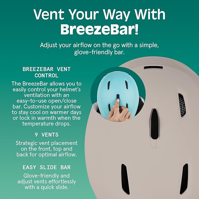 Retrospec Zephyr Ski Helmet - Snowboard Helmet for Adults & Youth - Adjustable Fit with Breathable Vents for Men, Women, Boys and Girls-StrideForce Fitness