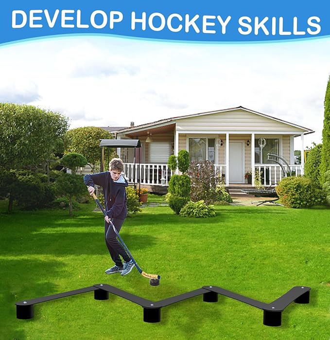 WIPHANY Hockey Stick Handling Training Aid Adjustable Hockey Stickhandling Trainer Suitable for On or Off Ice Lightweight Portable Hockey Training Aid for Improving Puck Control Dangler-StrideForce Fitness