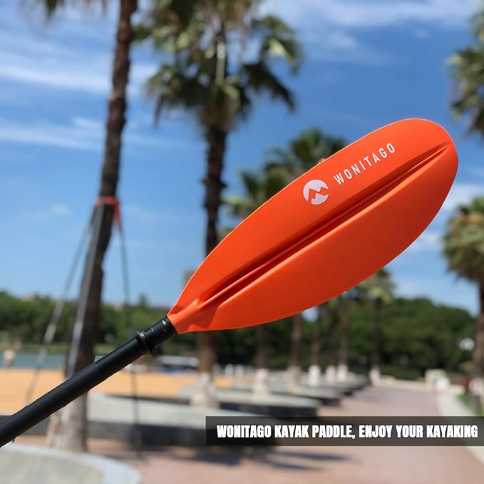 Kayak Paddle with Aluminum Shaft and Reinforced PP Blade, Floating Kayak Oar for Kayaking Canoeing and Boating, 220 cm/86 inches - 230 cm/90 inches-StrideForce Fitness