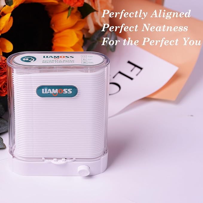 308 Count Dental Floss Picks wiht Floss Dispenser-Professional Dental Oral Care Storage Floss Tools-Travel Organizers Floss Case-Easy Teeth Cleaning for Tight Interdental Spaces(Pink)