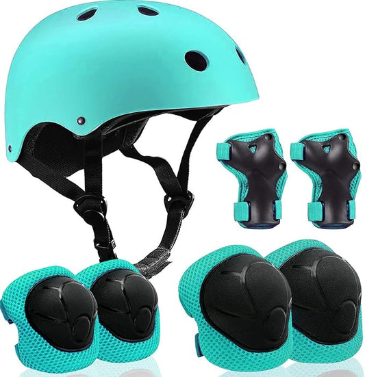 Adjustable Helmet for Ages 5-16 Kids Toddler Boys Girls Youth,Protective Gear with Elbow Knee Wrist Pads for Multi-Sports Skateboarding Bike Riding Scooter Inline skatings Longboard Roller Skate-StrideForce Fitness